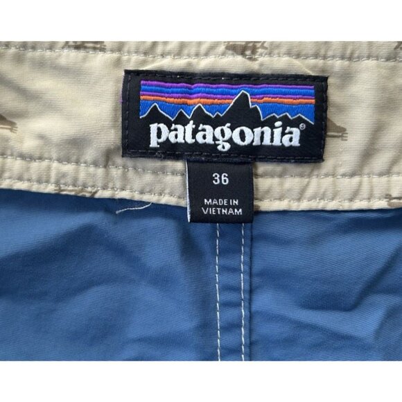 Patagonia 86769 Blue Minimalist Wavefarer Board Shorts Swim Surf Men's Size 36 - Picture 7 of 9